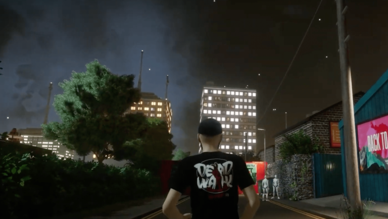 The scene as you approach the club from the outside world.